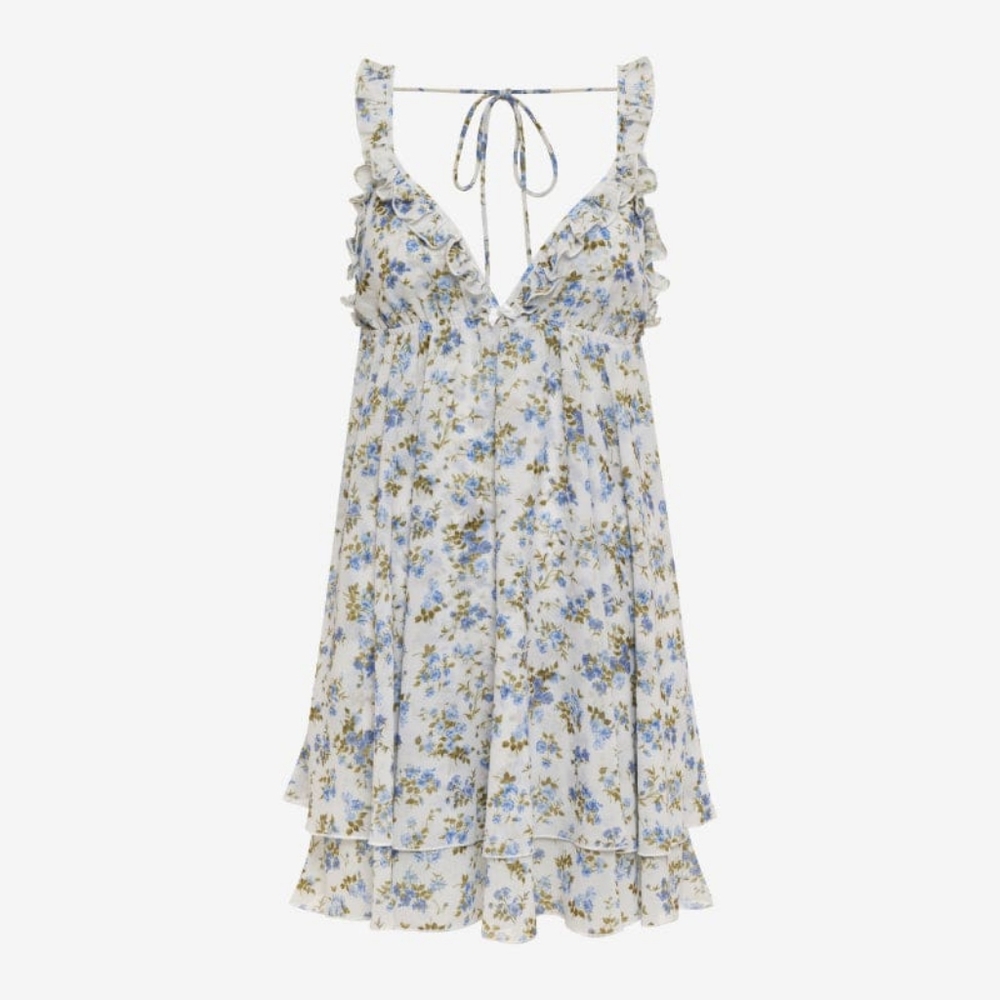 Rumored Secret Garden Mini Dress - Wild Blueberry - S - NEW!